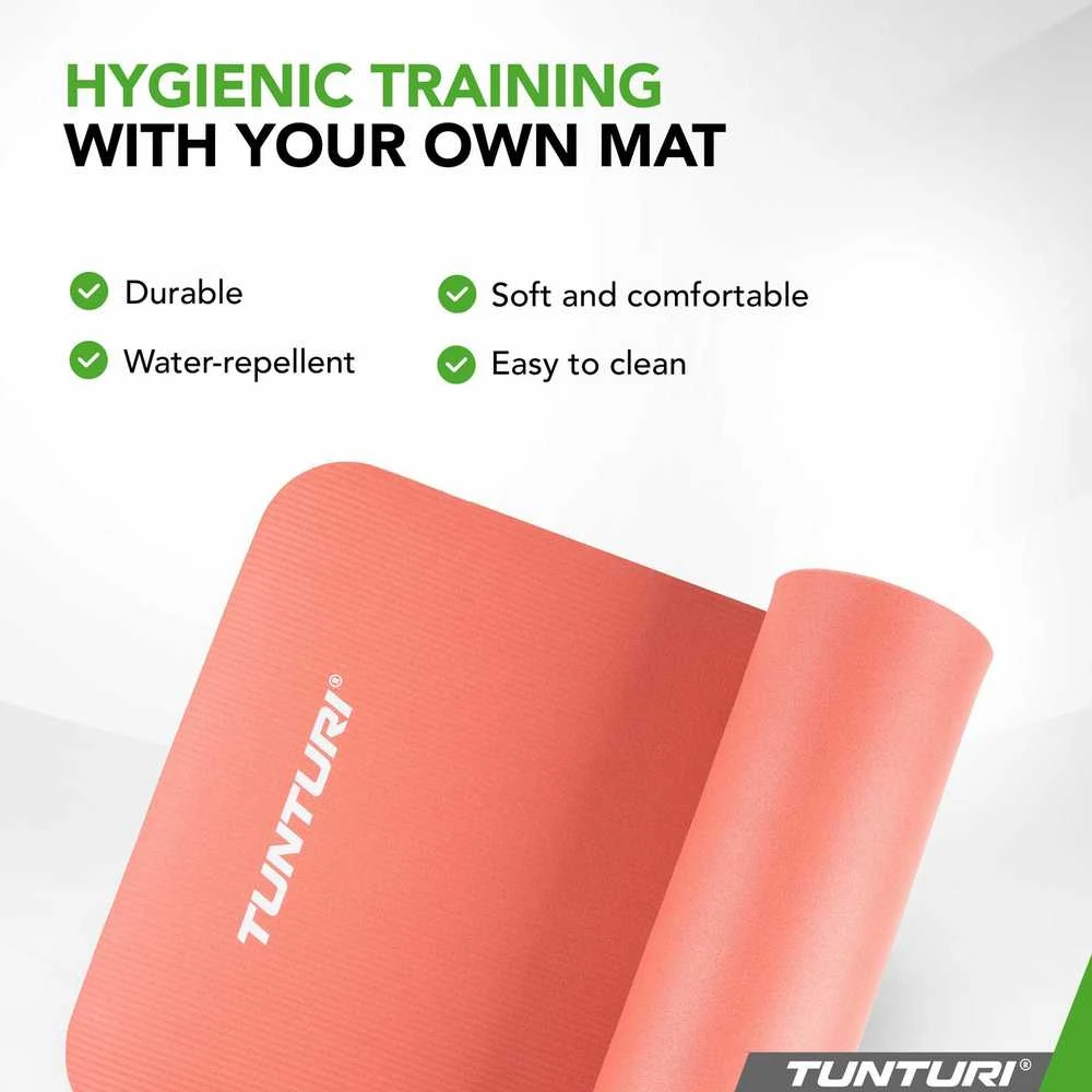 Fitneso kilimėlis Tunturi Fitnessmat NBR 15 mm, rusvos spalvos aprašymas - Prekės nuotrauka