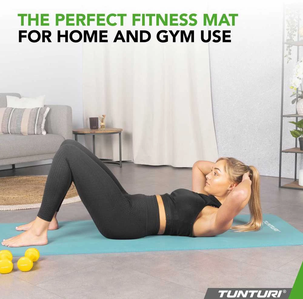 Fitneso kilimėlis Tunturi Fitnessmat NBR 15 mm, šviesiai mėlynos spalvos aprašymas - Prekės nuotrauka