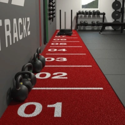 Grindų danga su dirbtine žole Trackz Core Range 15 × 1,5 m (Spalva: Raudona)