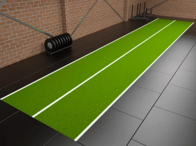 Grindų danga su dirbtine žole Trackz Uni Sprint 20 × 2 m (Spalva: Juoda)