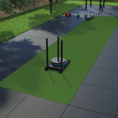 Grindų danga su dirbtine žole Trackz Uni Outdoor 20 × 2 m (tinka laukui) (Spalva: Raudona)