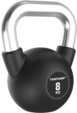 Gumuotas svarstis Tunturi Platinum Rubber Kettlebell 4–32 kg (Svoris: 8kg)