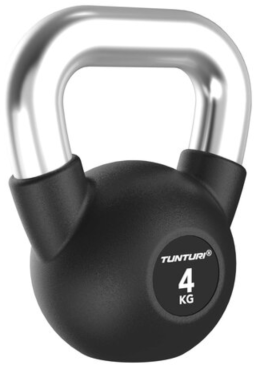 Gumuotas svarstis Tunturi Platinum Rubber Kettlebell 4–32 kg (Svoris: 4kg)