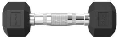 Hanteliai TUNTURI Platinum Hex Rubber Dumbbell, 1-50kg (Svoris: 2 x 2kg)