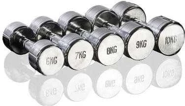 Svarmuo / hantelis GYMSTICK Pro Chrome Dumbbell (0,5–10 kg) (Svoris: 5kg)