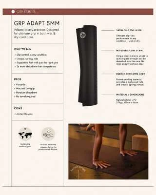 Jogos kilimėlis MANDUKA GRP® ADAPT YOGA MAT 5 mm