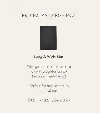 Kilimėlis MANDUKA PRO® EXTRA LARGE, Juodas LW, 200 x 132 cm