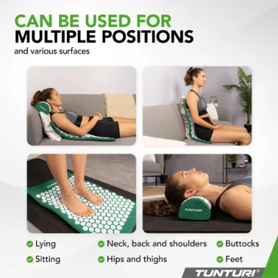 Kilimėlis TUNTURI ACUPRESSURE MAT AND PILLOW Pilkas