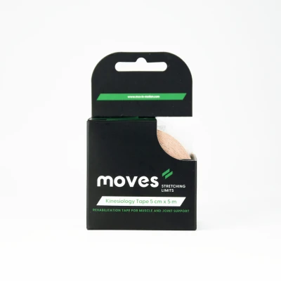 Mvs In Motion Kineziologinis teipas Moves Kinesiology Tape 5 cm x 5 m (Spalva: Smėlio)