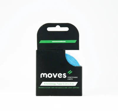 Kineziologinis teipas Moves Kinesiology Tape 5 cm x 5 m (Spalva: Mėlyna)