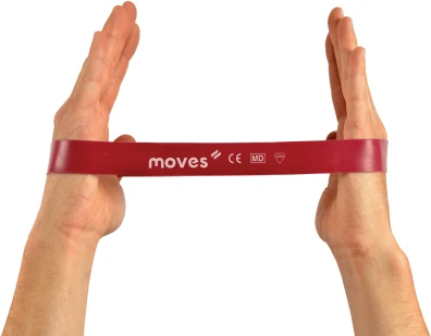 Mankštos juosta MOVES Loops 30 x 2,5 cm (Spalva: Raudona)