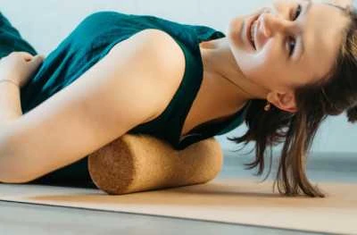 Masažinis volas SPORTBAY Cork Fascia Roller