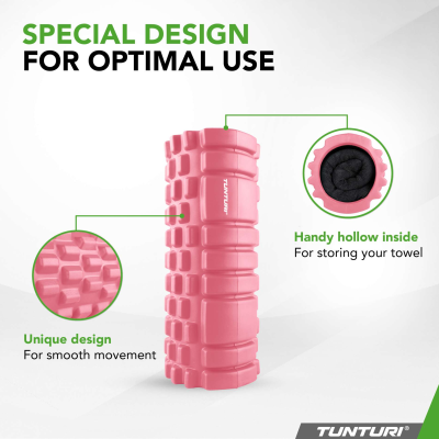 Masažinis Volas Tunturi Yoga Grid Foam Roller, 33 cm (Spalva: Šviesiai mėlyna)