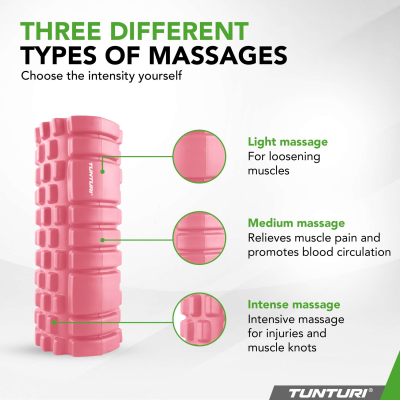 Masažinis Volas Tunturi Yoga Grid Foam Roller, 33 cm (Spalva: Šviesiai mėlyna)