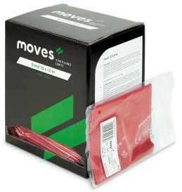 Neplyštanti elastinė juosta MOVES band 1,5 m (25 vnt.) (Spalva: Raudona)