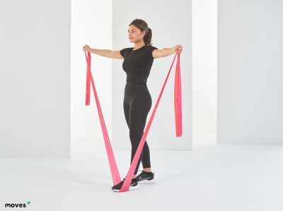 Neplyštanti elastinė juosta MOVES band 1,5 m (25 vnt.) (Spalva: Raudona)