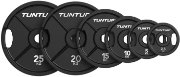 None Olimpiniai ketaus svarmenys TUNTURI Platinum 2,5–25 kg (Svoris: 25 kg)