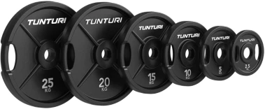 None Olimpiniai ketaus svarmenys TUNTURI Platinum 2,5–25 kg (Svoris: 25 kg)