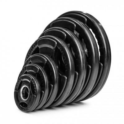 Olimpiniai svarmenys GYMSTICK Rubber 1,25-25kg (Svoris: 20 kg)