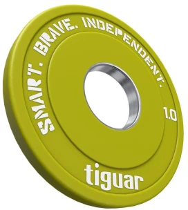 Olimpiniai svarmenys Tiguar Rubber Fractional Plates 0,5–2,5kg (Svoris: 0.5kg)