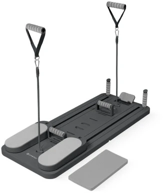 Pilates treniruoklis / reformeris GYMSTICK Pilates V Reformer Board (juodas, violetinis, rožinis) (Spalva: Rožinė)
