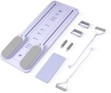 Pilates treniruoklis / reformeris GYMSTICK Pilates V Reformer Board (juodas, violetinis, rožinis) (Spalva: Violetinė)