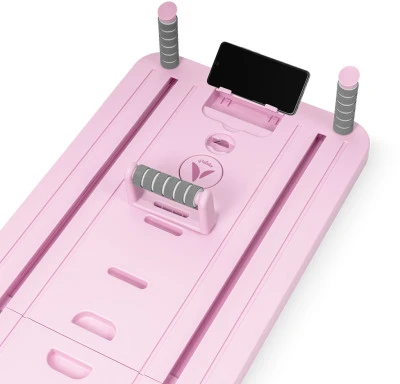 Pilates treniruoklis / reformeris GYMSTICK Pilates V Reformer Board (juodas, violetinis, rožinis) (Spalva: Rožinė)