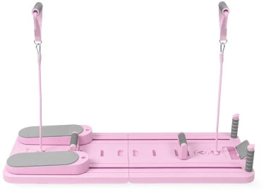 Pilates treniruoklis / reformeris GYMSTICK Pilates V Reformer Board (juodas, violetinis, rožinis) (Spalva: Rožinė)