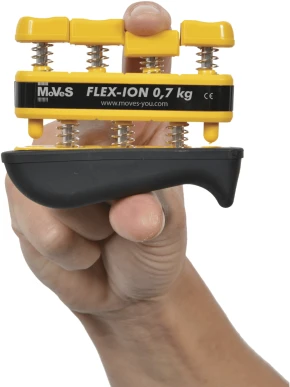 Pirštų treniruoklis Moves Flex-Ion 0,35–4,1kg (Spalva: Geltona)