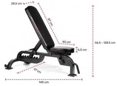 Profesionalus suoliukas GYMSTICK ADJUSTABLE BENCH PRO
