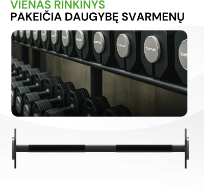 None Reguliuojamo svorio štanga Tunturi Rapid Adjustable Barbell 11 kg