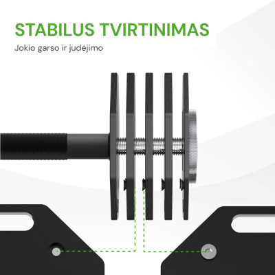 None Reguliuojamo svorio štanga Tunturi Rapid Adjustable Barbell 11 kg
