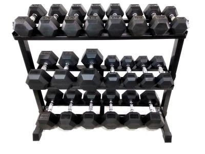 Šešiakampiai hanteliai STRONGMAN (1-50kg) (Svoris: 2 x 15 kg)