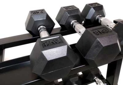 Šešiakampių hantelių rinkinys STRONGMAN (2x1-10kg)