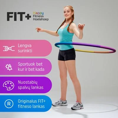Sportbay Gimnastikos lankas Fit+ Happy™ fitness hoelahoep (Svoris: 2.3kg)