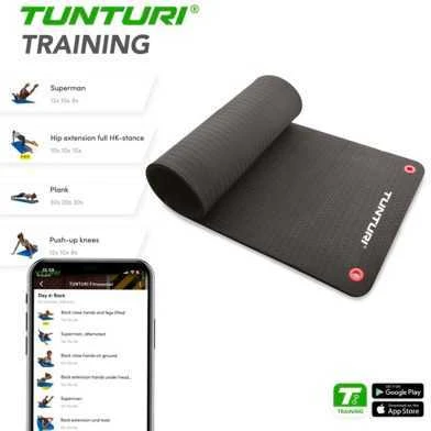 Sportinis kilimėlis TUNTURI Mat PRO Juodas 140-180cm (Ilgis: 140 cm)