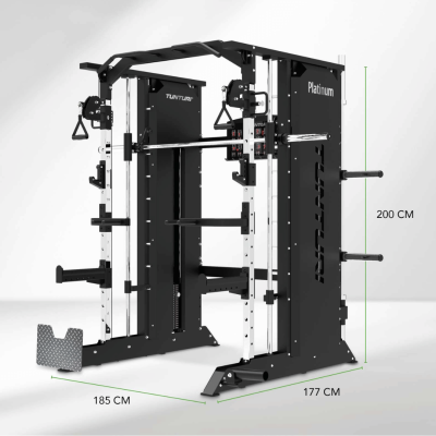 Jėgos staklės TUNTURI Platinum Full Smith / Functional trainer Selectorized V-series