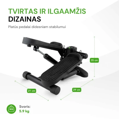 Tunturi Stepper, Juodas, Incl. Ekranas