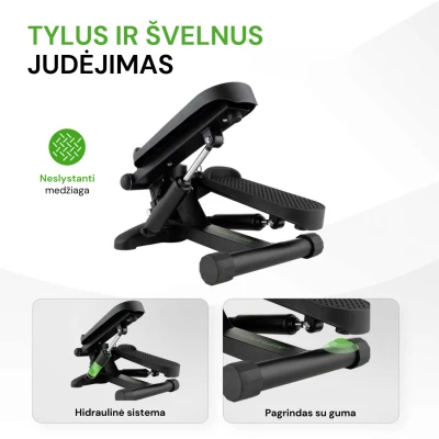 Tunturi Stepper, Juodas, Incl. Ekranas