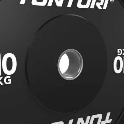 Svarmenys TUNTURI Platinum Bumper Plate Juodas (5–25 kg) (Svoris: 10 kg)
