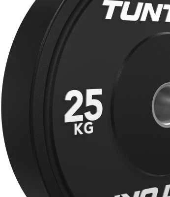 Svarmenys TUNTURI Platinum Bumper Plate Juodas (5–25 kg) (Svoris: 25 kg)