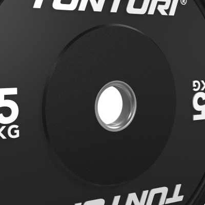 Svarmenys TUNTURI Platinum Bumper Plate Juodas (5–25 kg) (Svoris: 5kg)