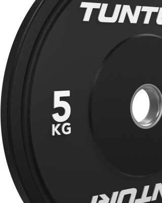Svarmenys TUNTURI Platinum Bumper Plate Juodas (5–25 kg) (Svoris: 5kg)