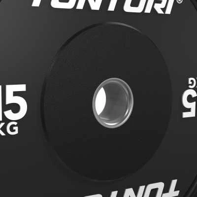 Svarmenys TUNTURI Platinum Bumper Plate Juodas (5–25 kg) (Svoris: 15 kg)