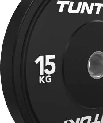 Svarmenys TUNTURI Platinum Bumper Plate Juodas (5–25 kg) (Svoris: 15 kg)