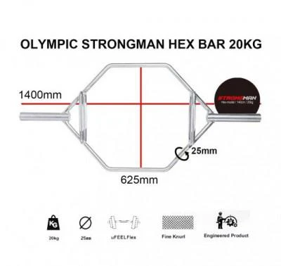 Olimpinis grifas STRONGMAN Hex Bar