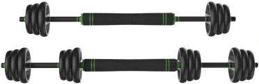 None Svarmenų rinkinys TUNTURI Vinyl Barbell & Dumbbell set (20 / 28 kg) (Svoris: 20 kg)