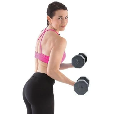 Hanteliai vinil. GYMSTICK 61121-1 2x1kg Juodas
