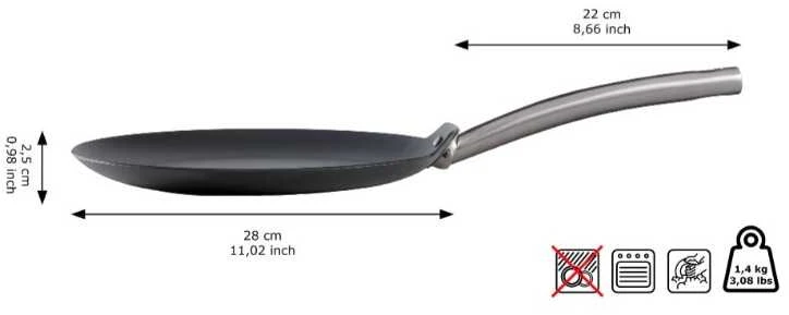 Anglies plieno blynų keptuvė Skottsberg Crepe 28cm