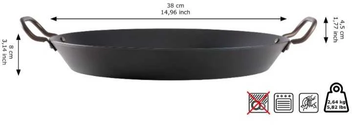 Anglies plieno paella keptuvė Skottsberg 38cm